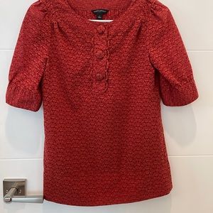 Orange button blouse